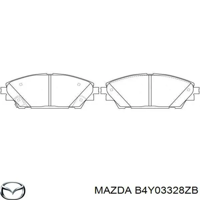 B4Y03328ZB Mazda Колодки передние