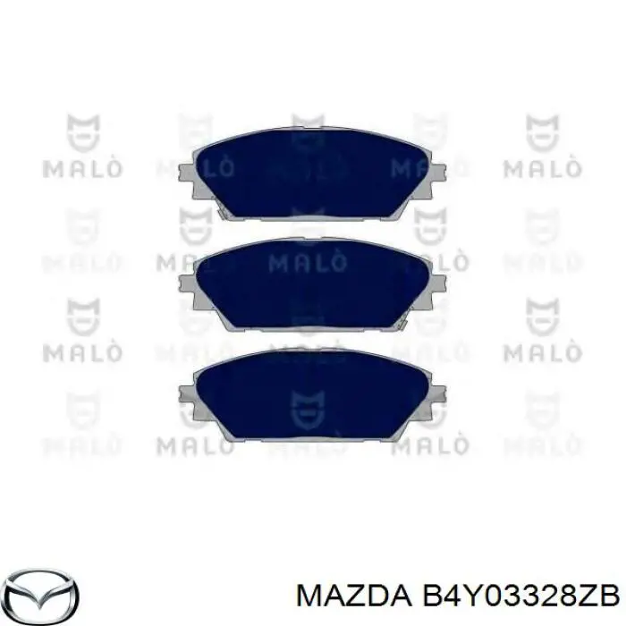 B4Y03328ZB Mazda колодки тормозные передние дисковые