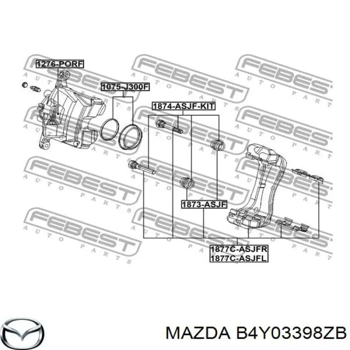 Тормозной суппорт Mazda B4Y03398ZB цена, от 76.01 USD