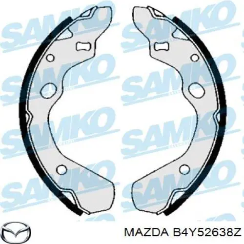 Купить B4Y52638Z Mazda Задние барабанные тормозные колодки