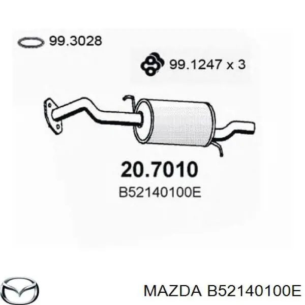 B52140100E Mazda Выхлопная труба