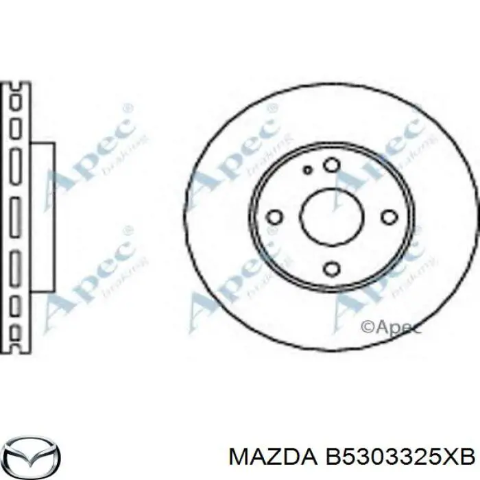 Freno de disco delantero B5303325XB Mazda