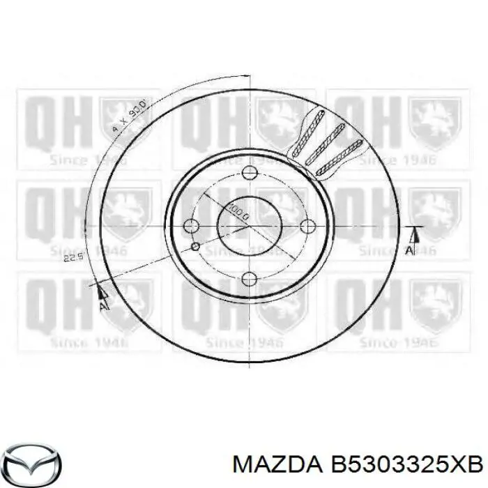 Тормоз дисковый передний Mazda B5303325XB цена, от 24.87 USD