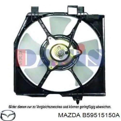 Мотор вентилятора кондиционера B59515150A Mazda