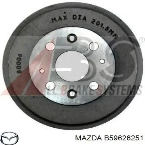 B596-26-251 Mazda барабан тормозной задний