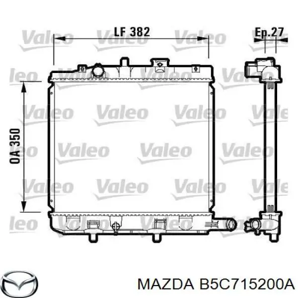 Радиатор охлаждения двигателя Mazda B5C715200A цена, от 75.34 USD