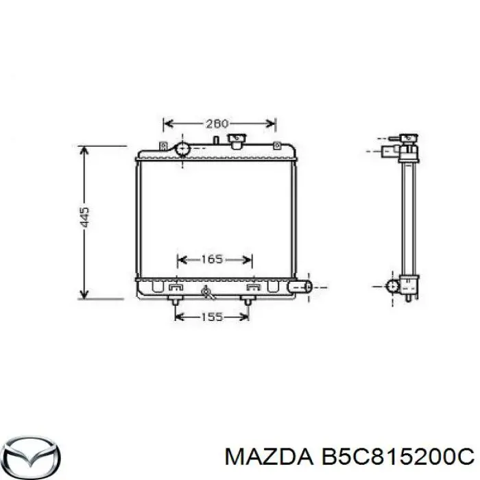 Радиатор B5C815200C Mazda