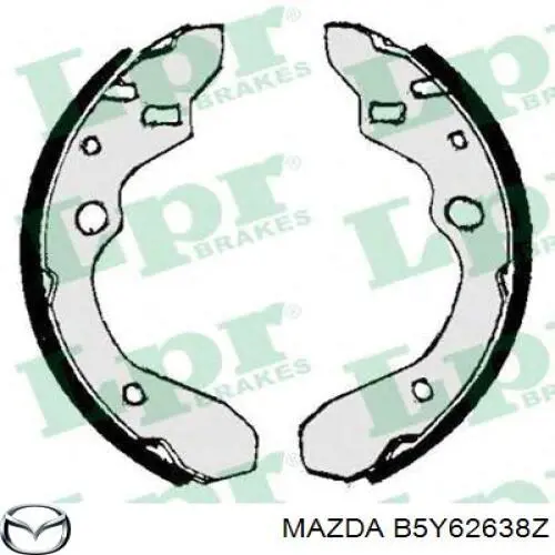 Zapatas de frenos de tambor traseras B5Y62638Z Mazda