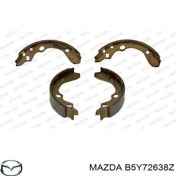 Задние барабанные колодки B5Y72638Z Mazda