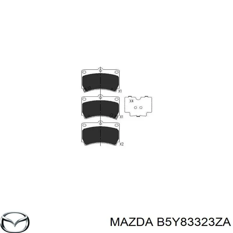 B5Y83323ZA Mazda колодки тормозные передние дисковые
