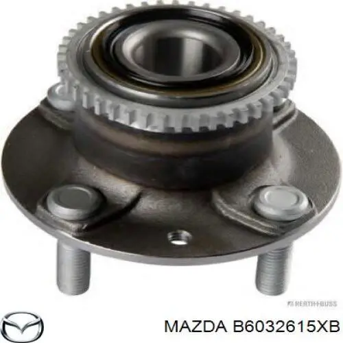 Cubo de rueda trasero B6032615XB Mazda