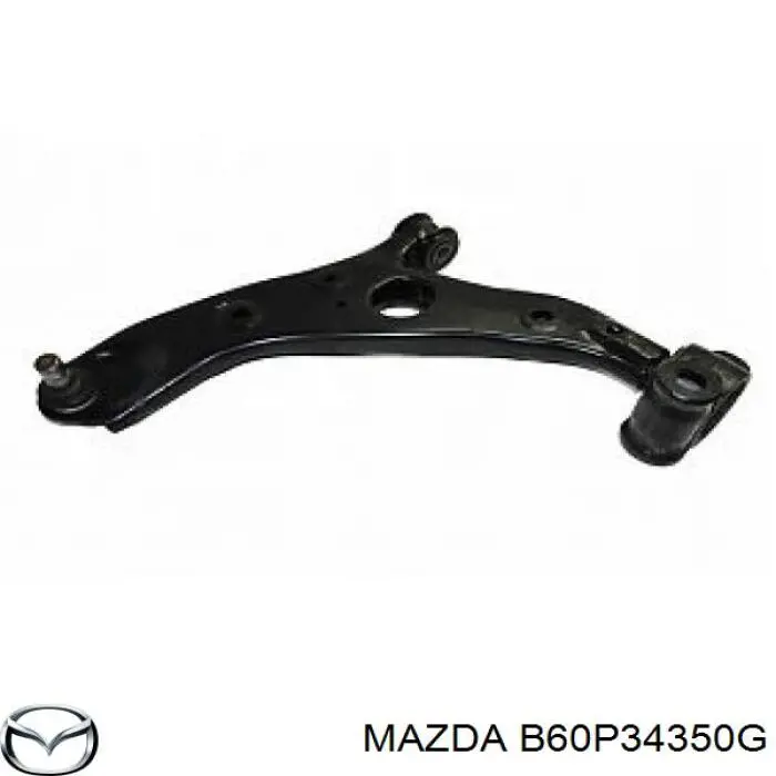 B60P34350G Mazda braço oscilante inferior esquerdo de suspensão dianteira