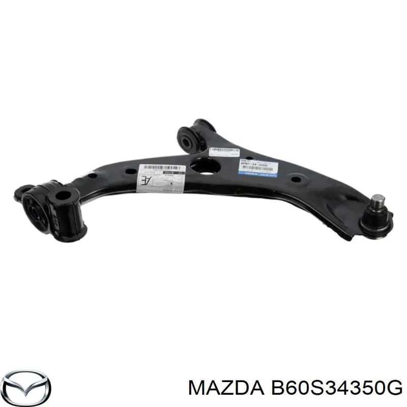 B60S34350G Mazda braço oscilante inferior esquerdo de suspensão dianteira