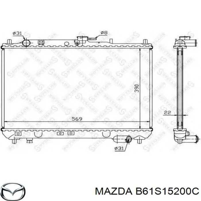 Радиатор охлаждения двигателя Mazda B61S15200C цена, от 93.84 USD
