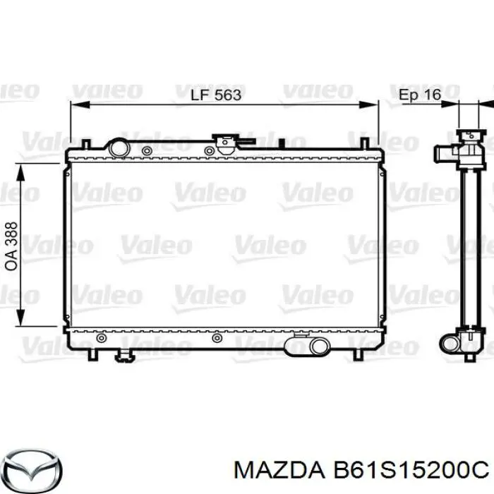 Купить B61S15200C Mazda Радиатор водяной