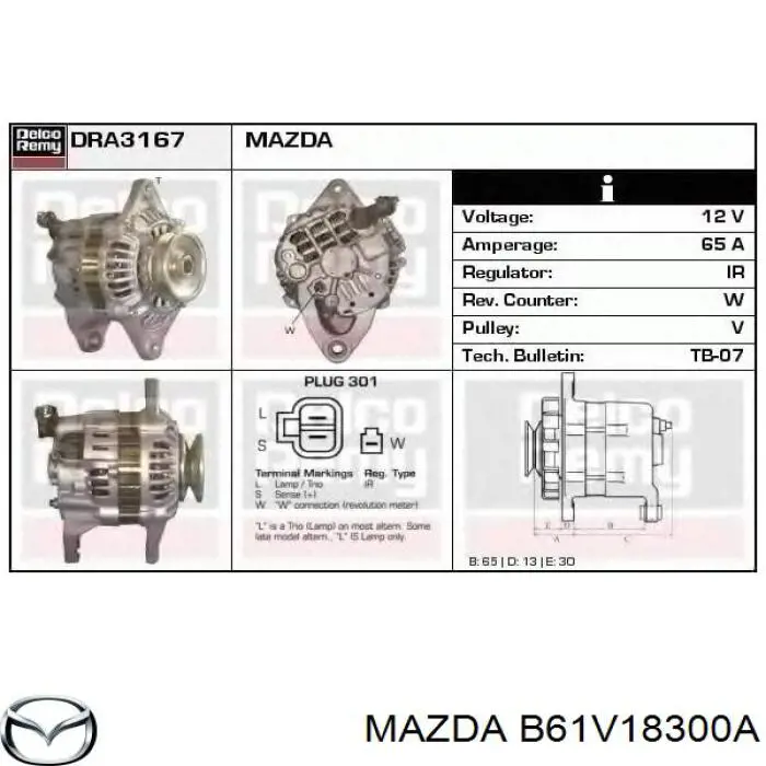B61V18300A Mazda 