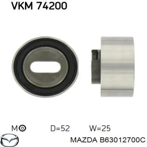 Ролик натяжителя ремня газораспределения Mazda B63012700C цена, от 9.70 USD