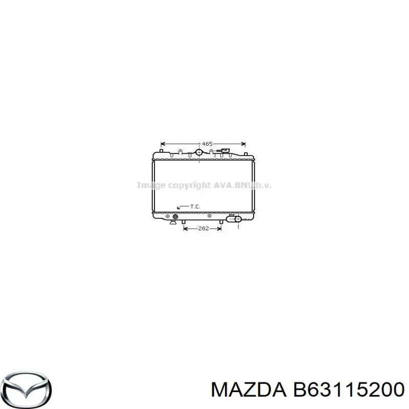 Купить B63115200 Mazda Радиатор водяной