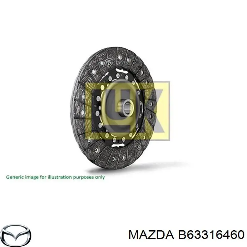 Disco de embrague B63316460 Mazda