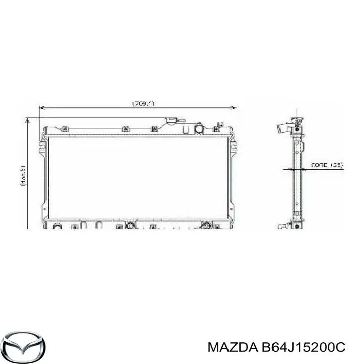 Радиатор B64J15200A Mazda