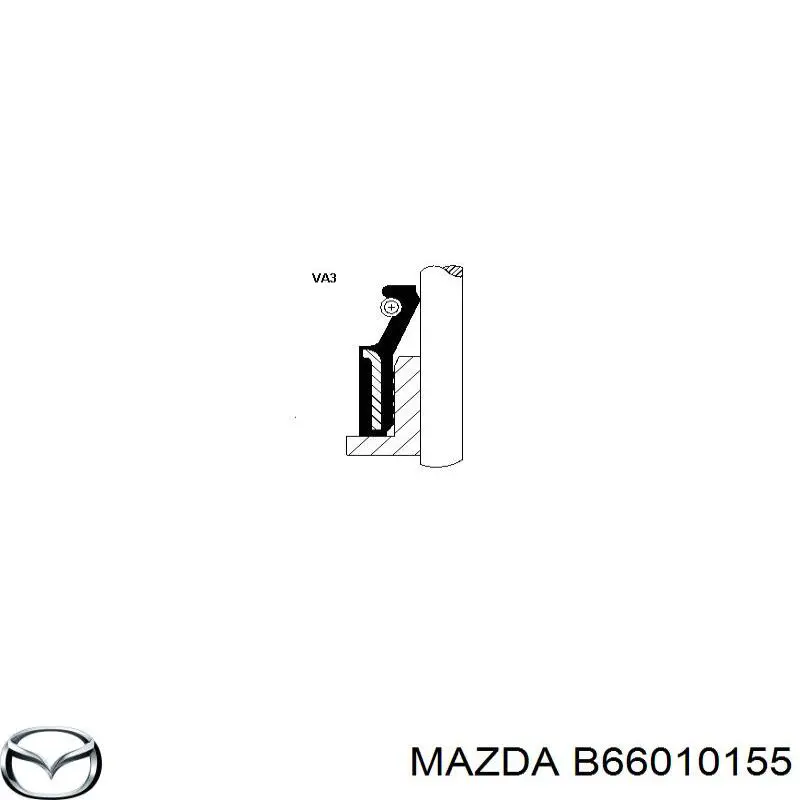 B66010155 Mazda сальник клапана (маслосъемный, впуск/выпуск)