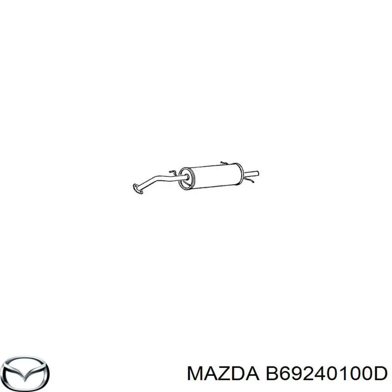 Выхлоп задний Mazda B69240100E цена, от 62.76 USD
