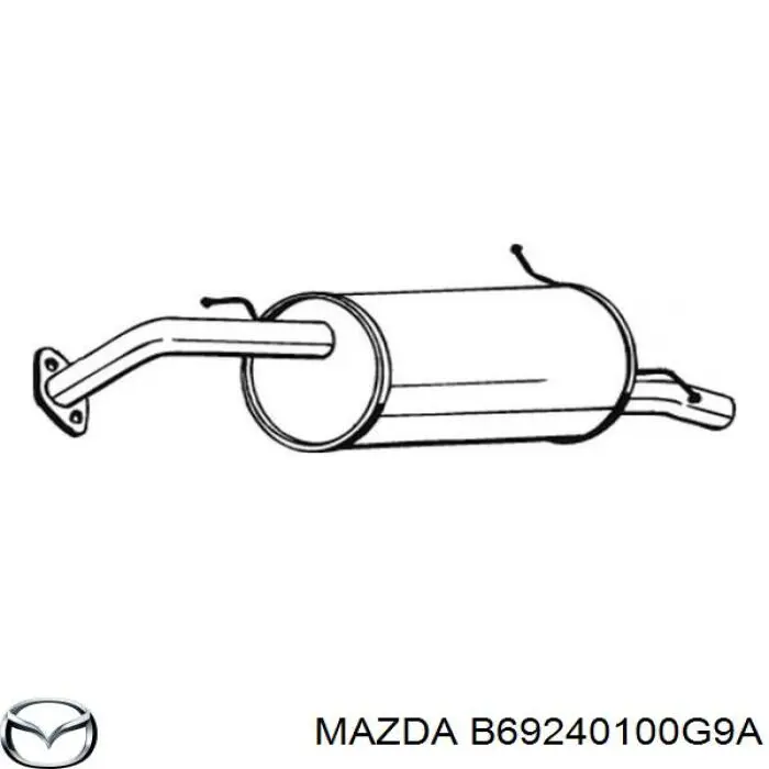 Купить B69240100E Mazda Глушитель задний