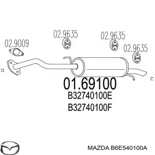  B6E540100A Mazda