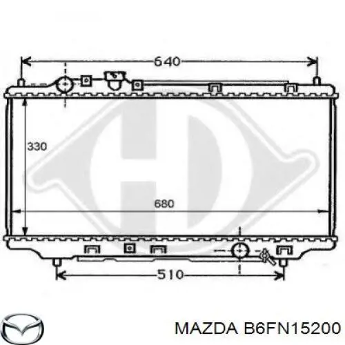 Радиатор B6FN15200 Mazda