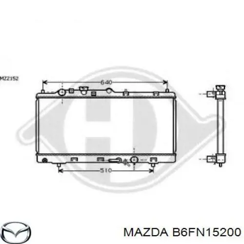 Радиатор охлаждения двигателя Mazda B6FN15200 цена, от 72.89 USD