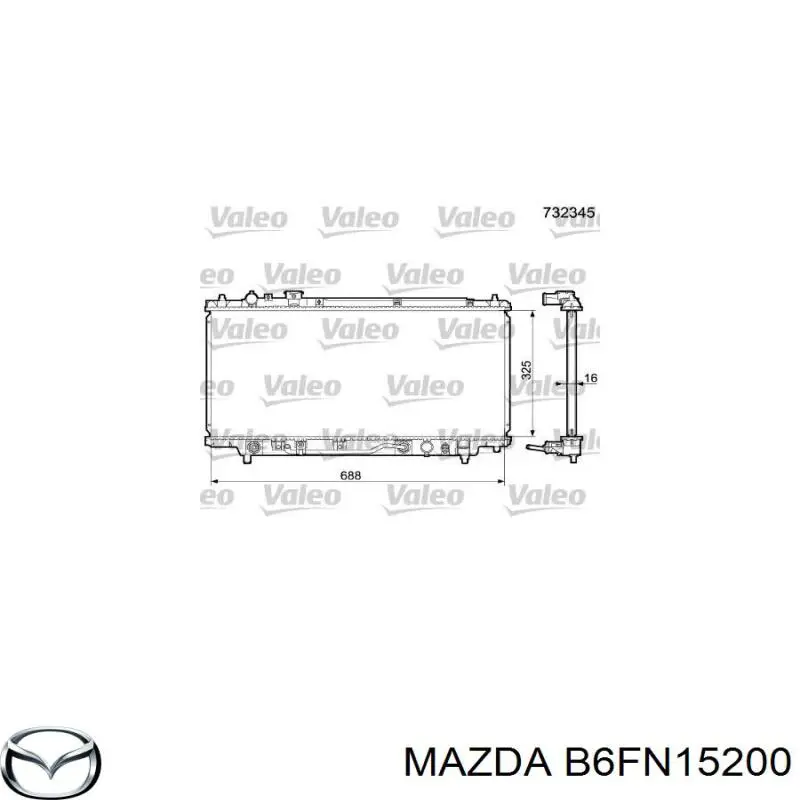 Купить B6FN15200 Mazda Радиатор водяной