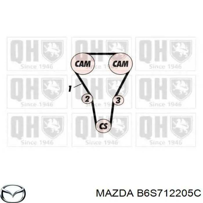 Correa distribucion B6S712205C Mazda