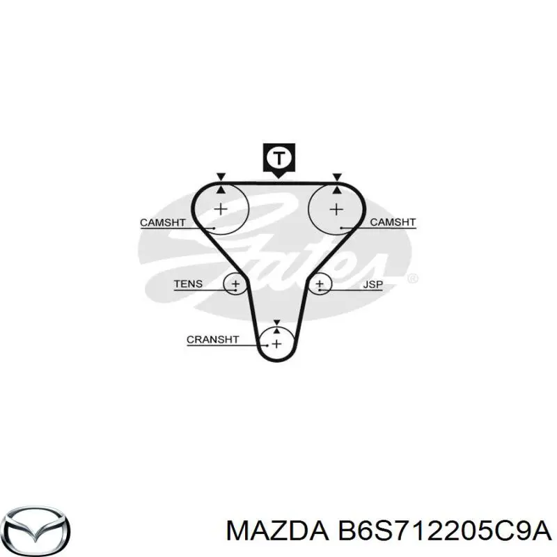 B6S712205C9A Mazda ремень грм