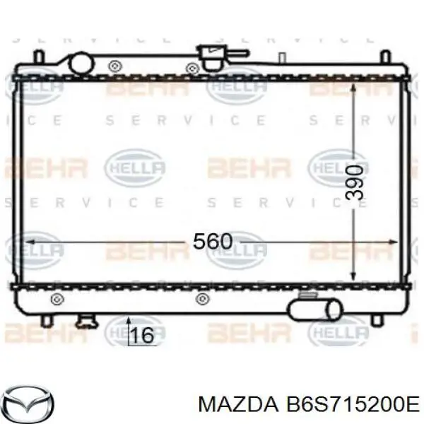 Купить B6S715200E Mazda Радиатор водяной