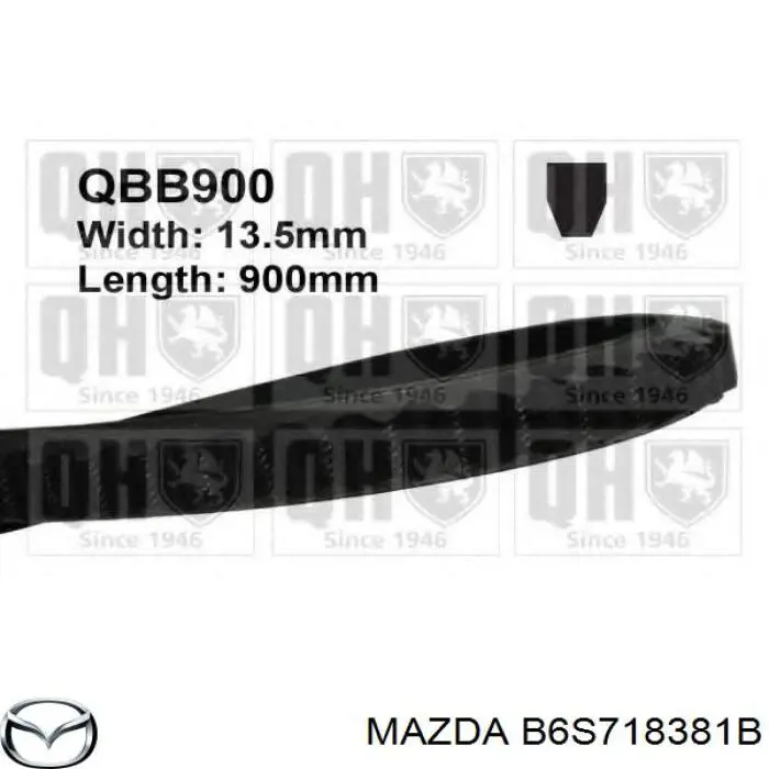 Купить B6S718381B Mazda Ремень генератора