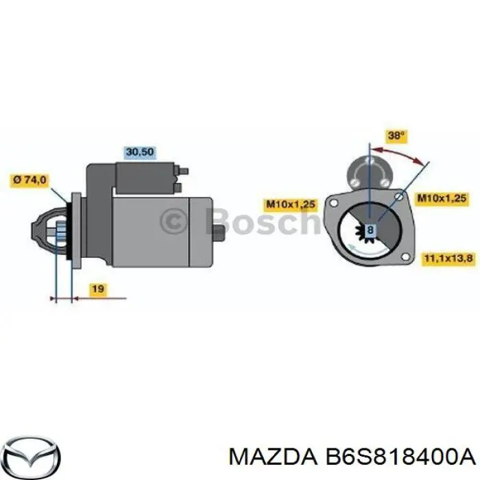 M3T43581 Mazda Стартер автомобиля