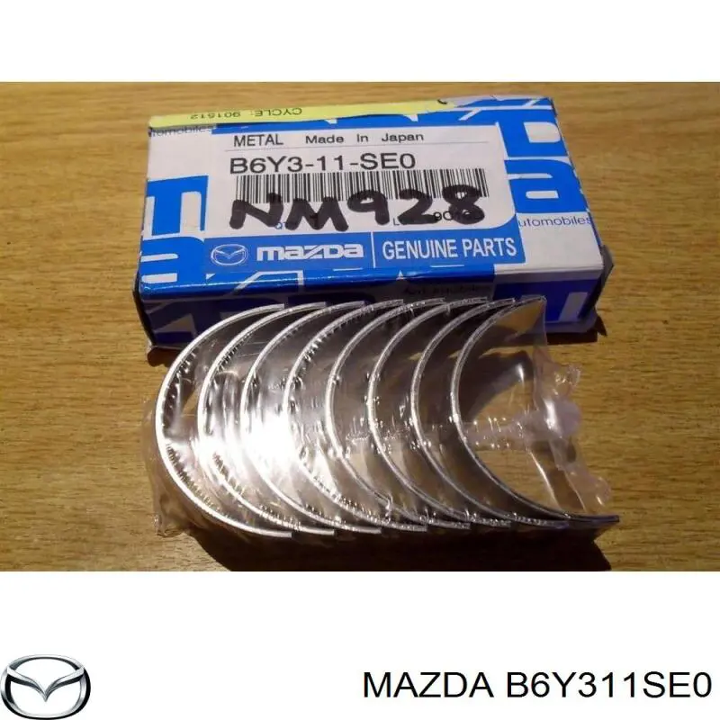 Вкладыши коленвала шатунные, комплект, стандарт (STD) Mazda B6Y311SE0