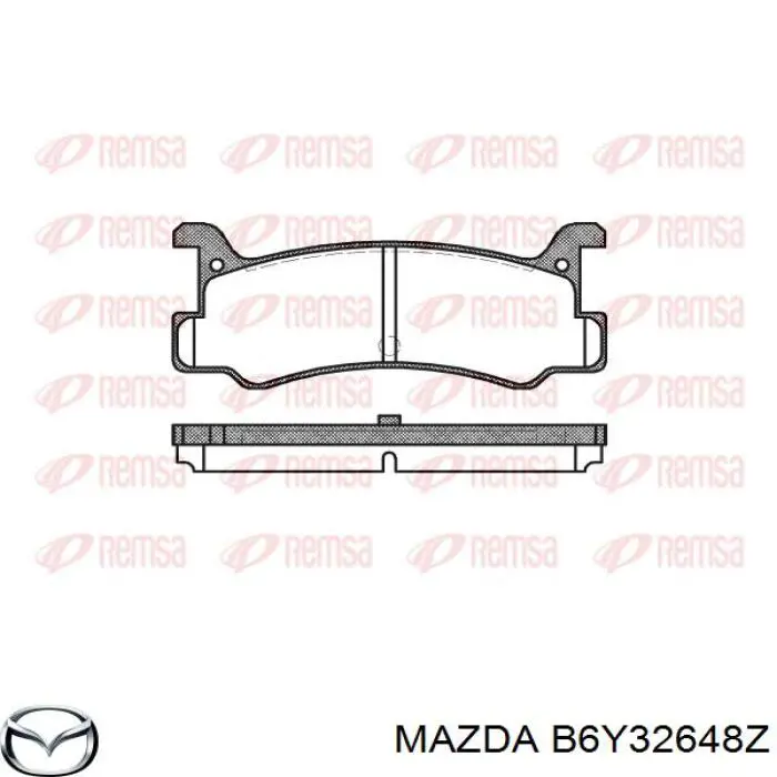 Задние тормозные колодки B6Y32648Z Mazda