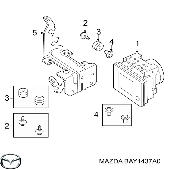 Блок АБС BAY1437A0 Mazda