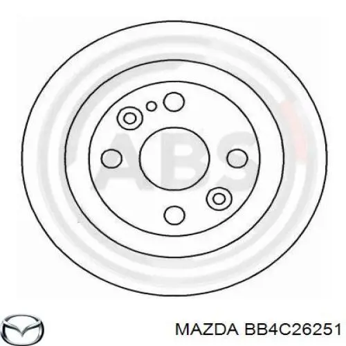 BB4C26251 Mazda диск тормозной задний