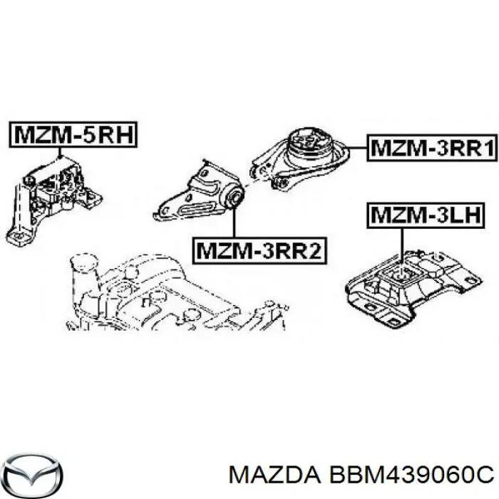 Опора двигателя Mazda BBM439060C