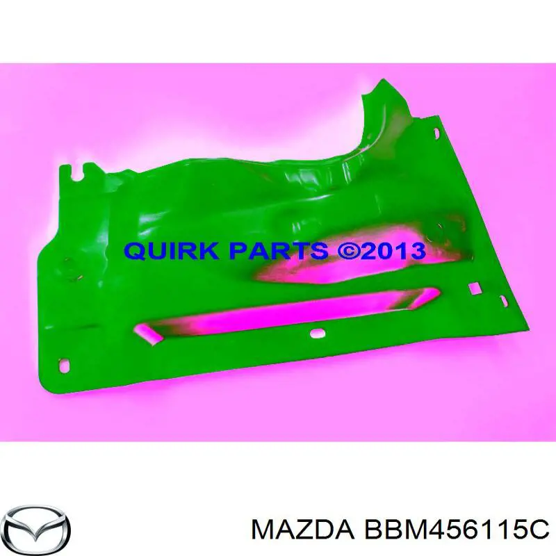 BBM456115B Mazda proteção de motor esquerdo