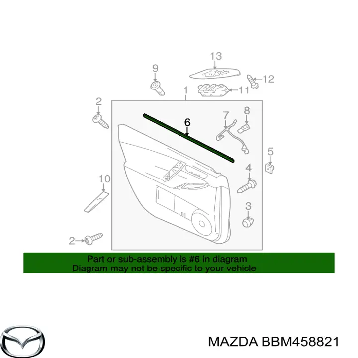  Mazda BBM458821 цена, от 31.67 USD