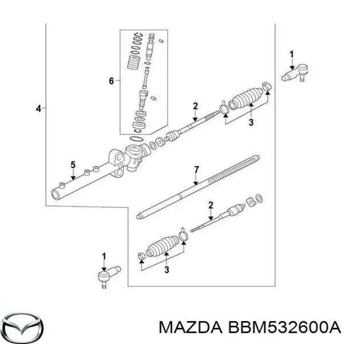 BBM532600A Mazda насос гур