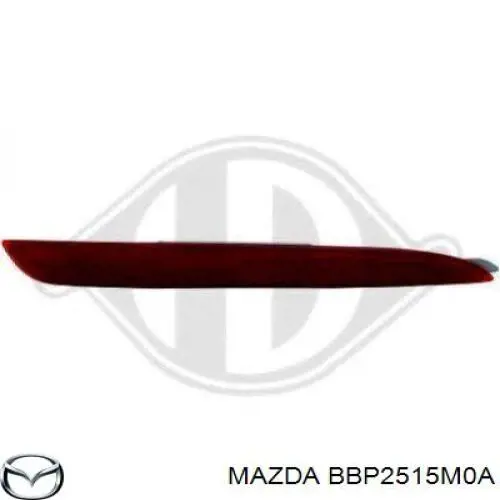 Катафот (отражатель) заднего бампера левый на Mazda 3 BL