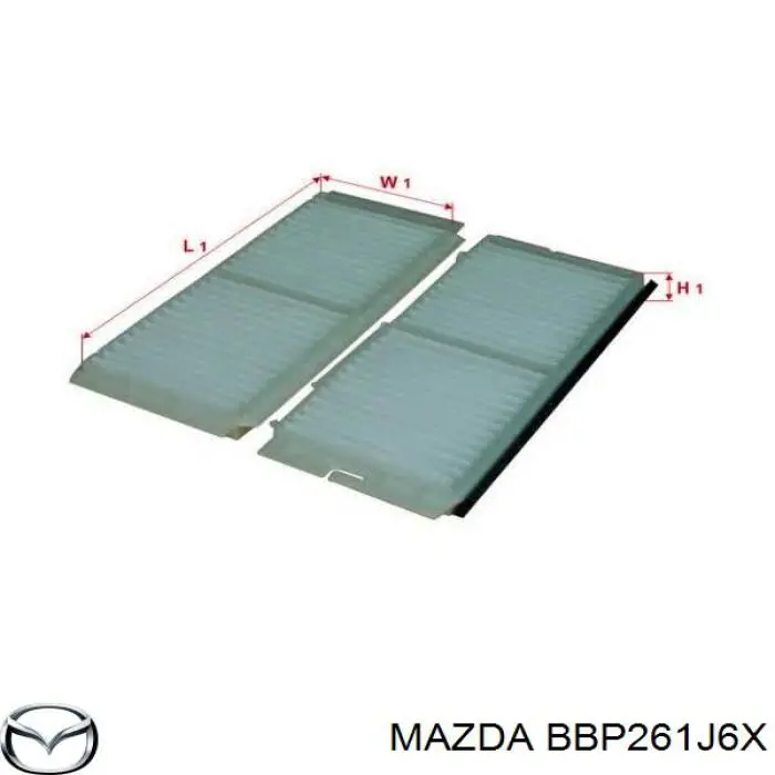 Купить BBP261J6X Mazda Фильтр салона угольный