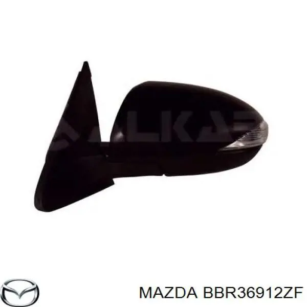 BBR36912ZF Mazda зеркало заднего вида правое