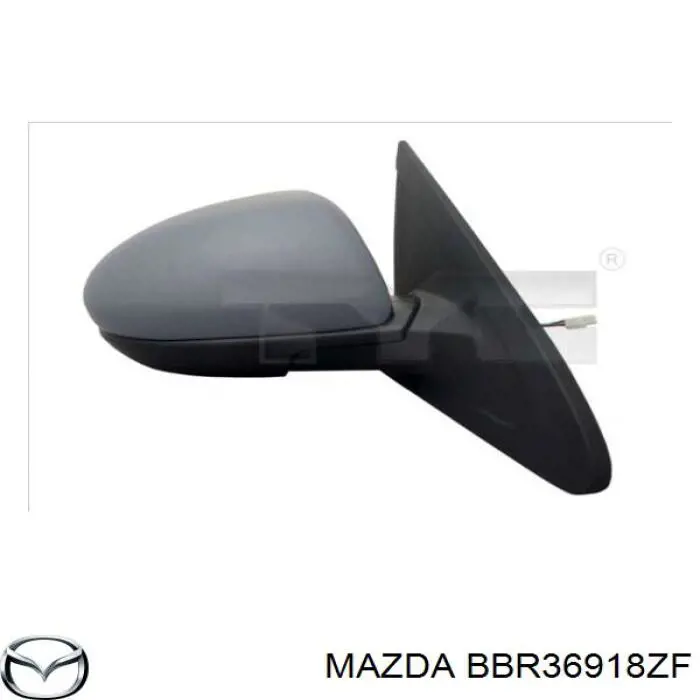 Зеркальный элемент зеркала заднего вида левого на Mazda 2 DE