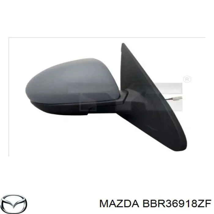 Зеркальный элемент зеркала заднего вида левого BBR36918ZF Mazda