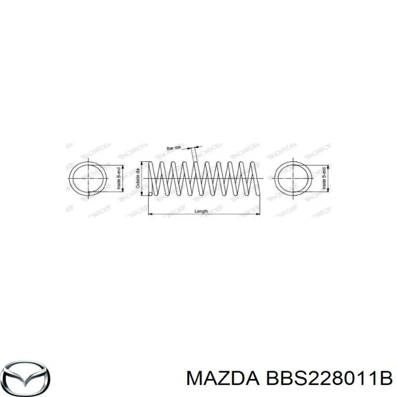 Пружина амортизатора Mazda BBS228011B цена, от 37.47 USD